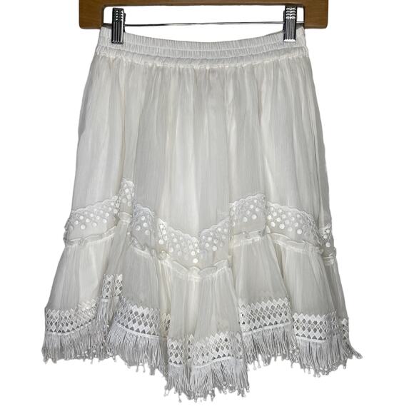 Rococo Sand Cia Off White Mini Skirt NEW size XS - Picture 4 of 9